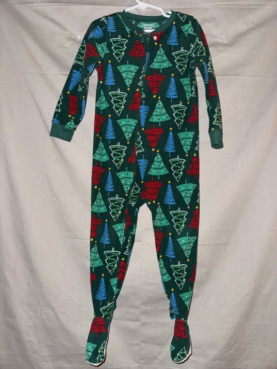 Carter's Other - Carter’s Toddler Christmas Tree Fleece Footed Pajamas Green, Size 4T